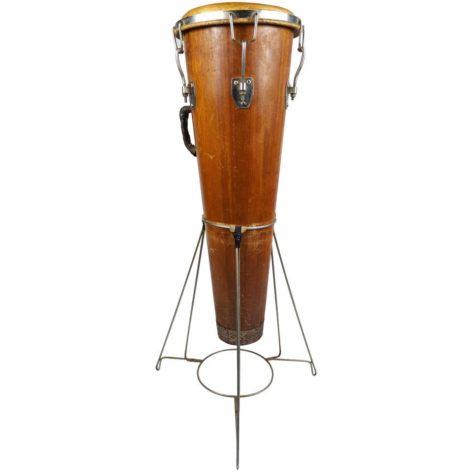 Pair Midcentury Cuban Conga Drums For Sale at 1stdibs