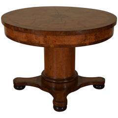 Italian, Lazio, Neoclassic Walnut Veneered Center Table, circa 1840