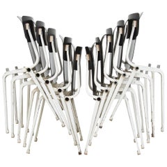 Used Set of Ten Rare Friso Kramer Revolt Folding Theatre Chairs