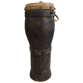 Antique African Wooden Drum at 1stDibs | dabakan, antique african drum ...