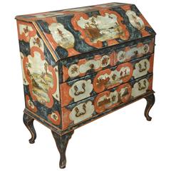 Italian Painted and Decoupage Secretaire