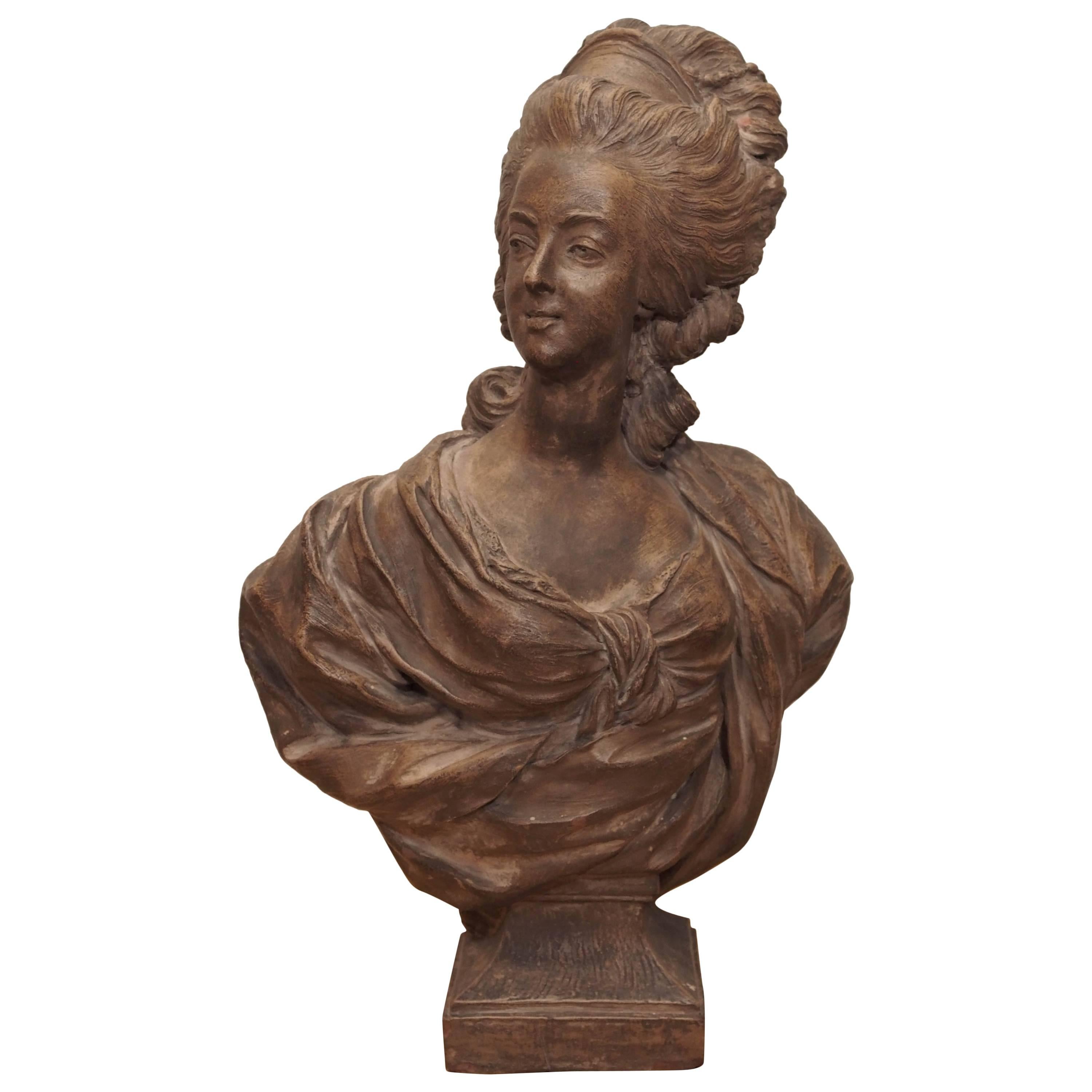 Bust of French Noble Woman For Sale