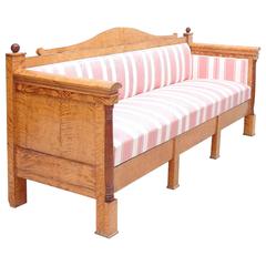 Biedermeier Sofa or Upholstered Bench in Birch 10