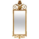 Period English Neoclassical Mirror with Musical Trophies