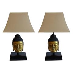 Pair of Buddha Table Lamps