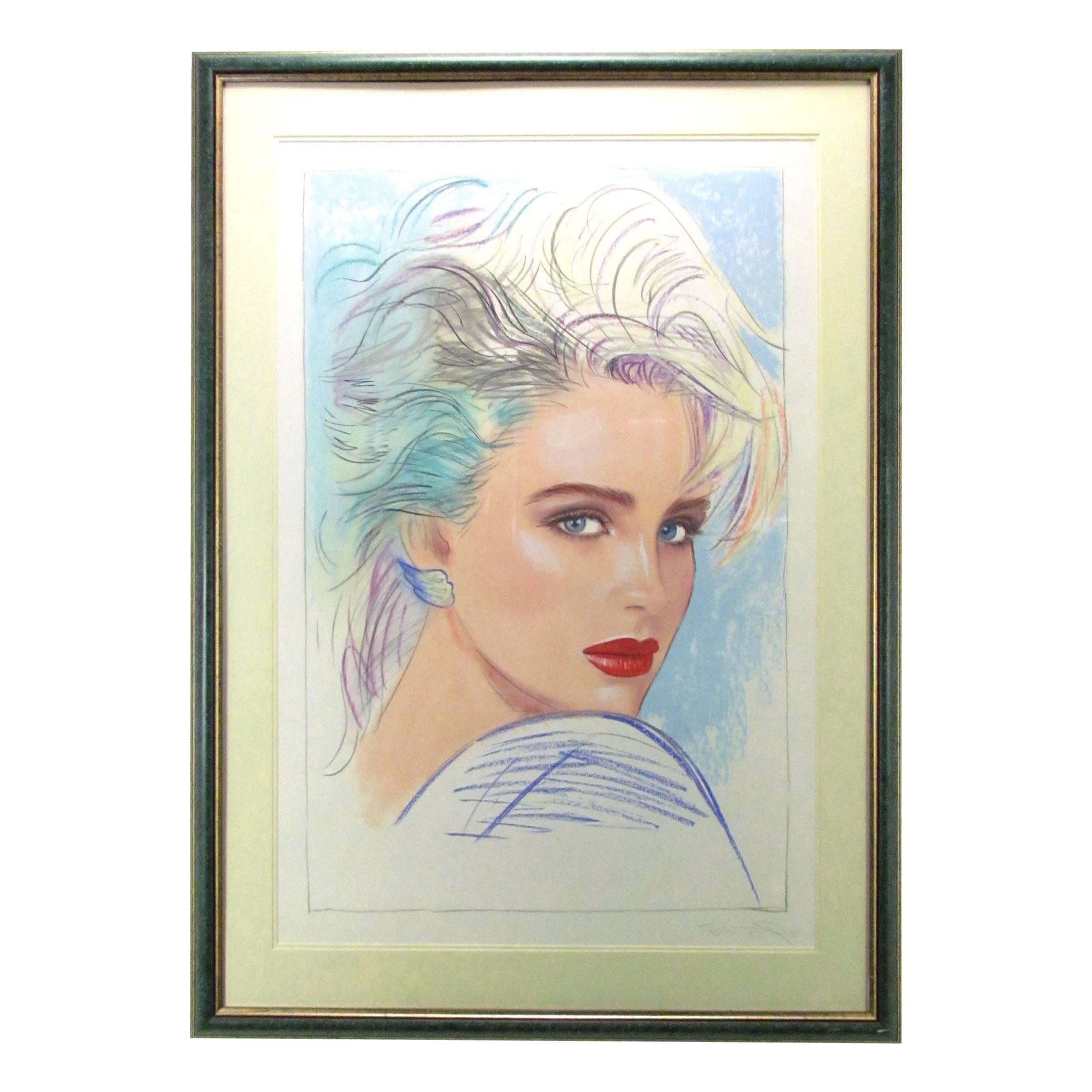 Original Pastel Painting by Renowned Japanese Artist Pater Sato, Dated 1992