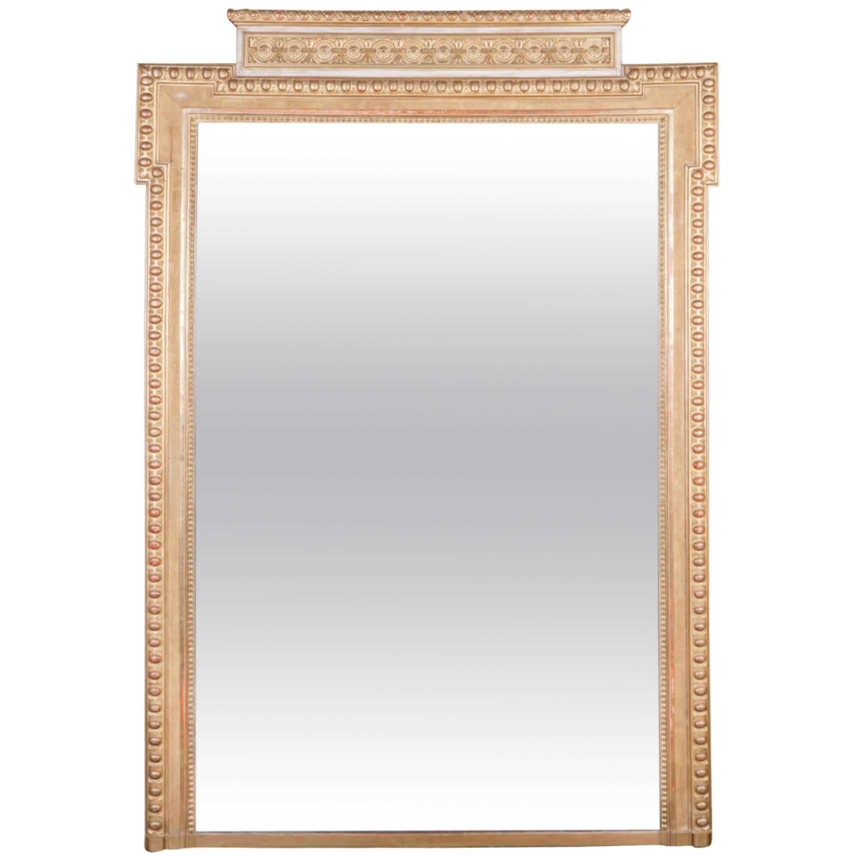 French Louis XVI Period Giltwood Mirror