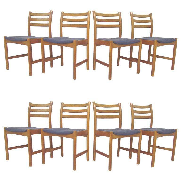 Set Of Eight Danish Dining Chairs By Poul Volther For Soro Set Of Eight Danish Dining Chairs By Poul Volther For Soro Stolefabrik
