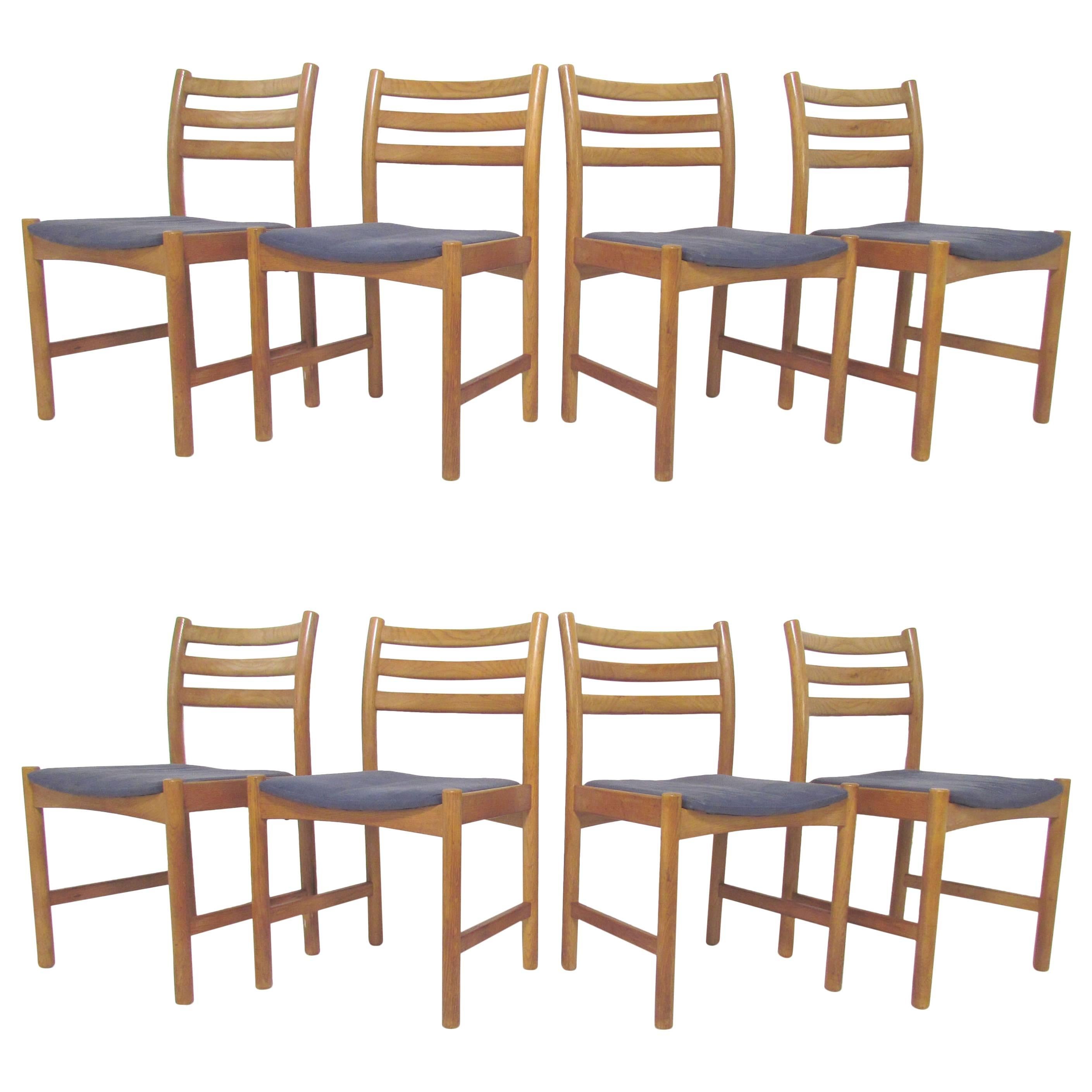 Set of Eight Danish Dining Chairs by Poul Volther for Soro Stolefabrik