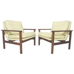 Pair of Danish Teak Lounge Chairs in the Manner of Illum Wikkelsø