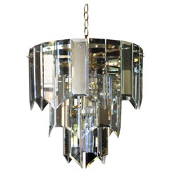 Mirror and Glass Waterfall Chandelier 