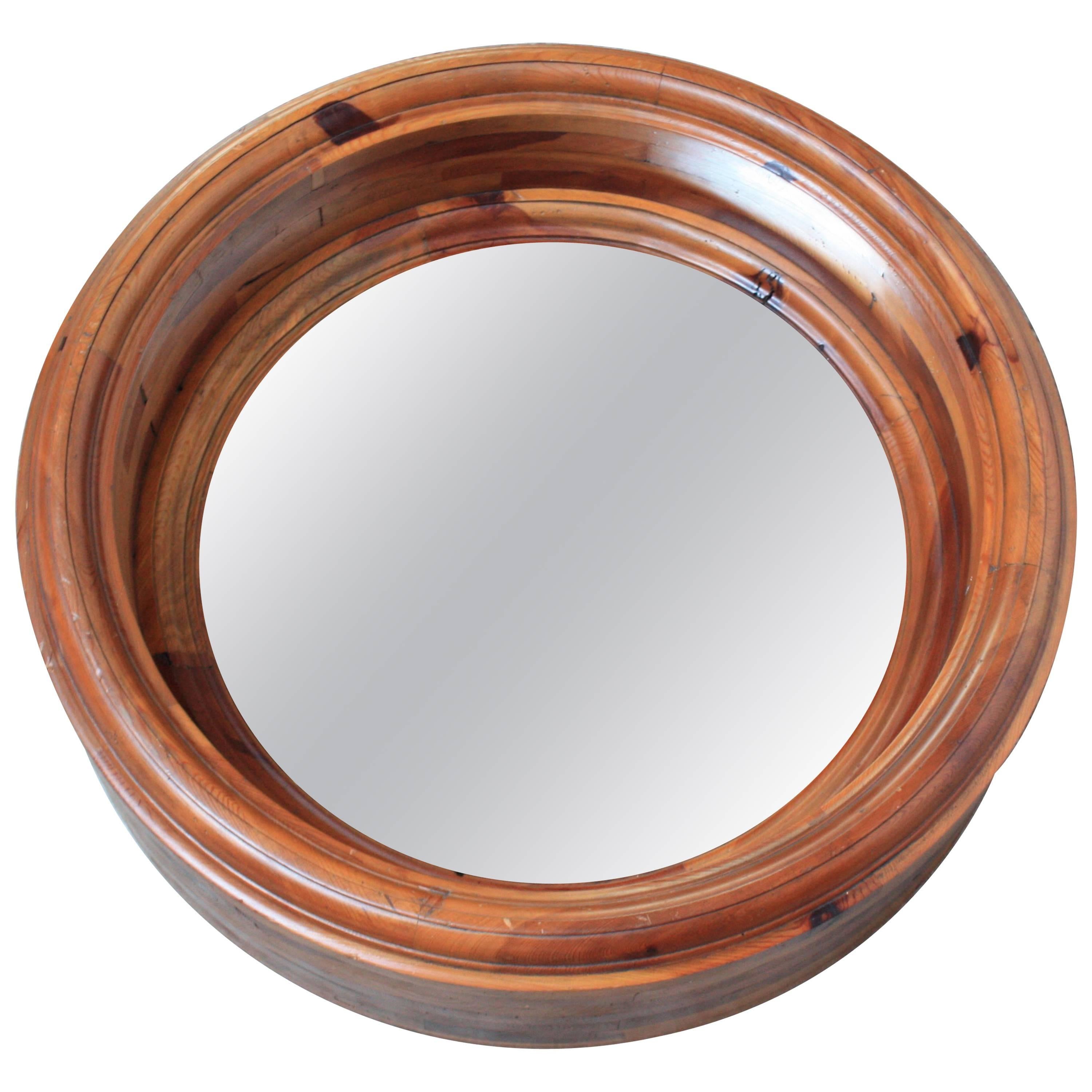 Large Wooden Porthole Mirror by Ralph Lauren