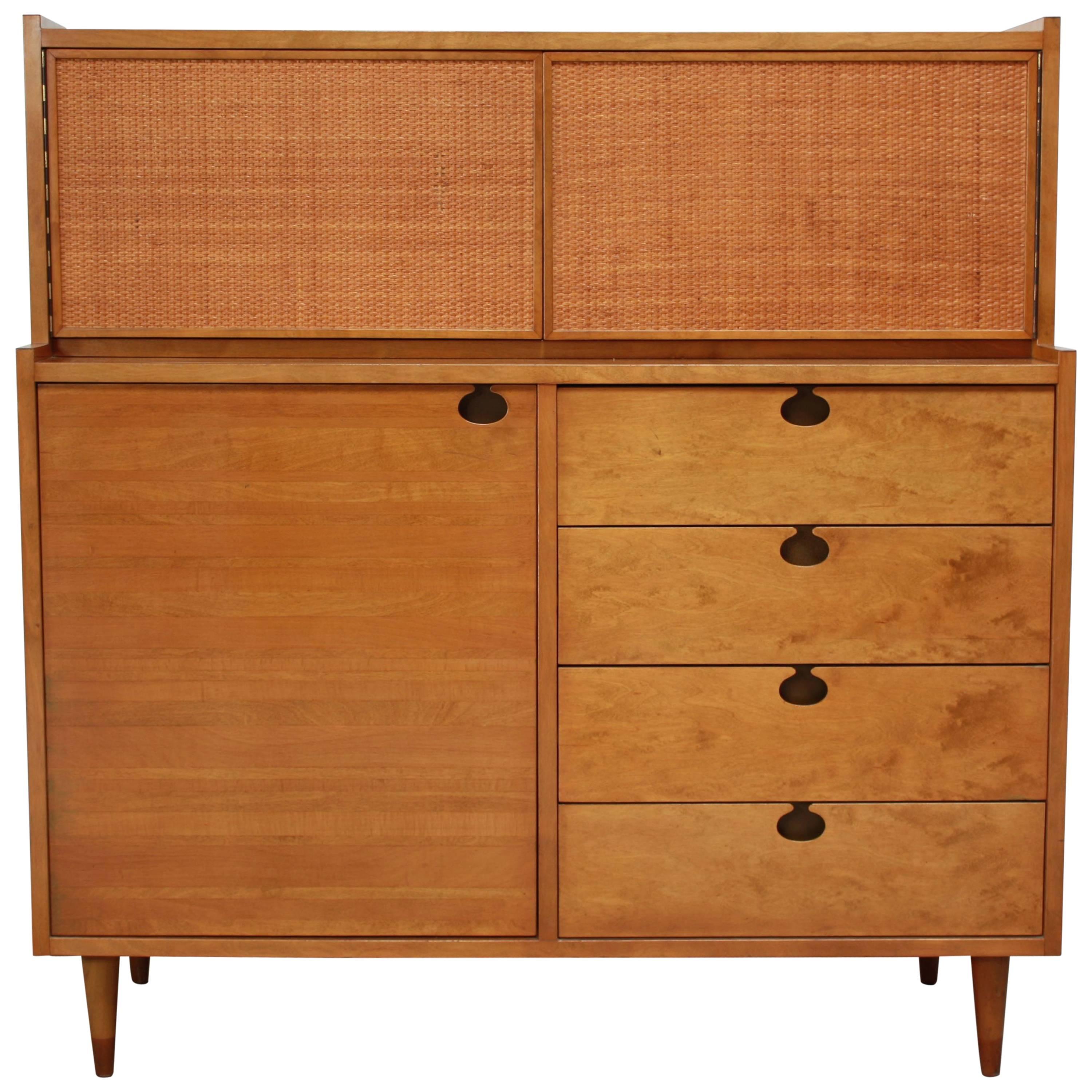 Edmond J. Spence Cabinet in Maple and Cane
