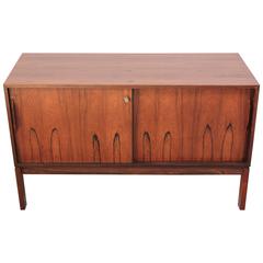 Vintage Petite Danish Rosewood Filing Cabinet or Credenza