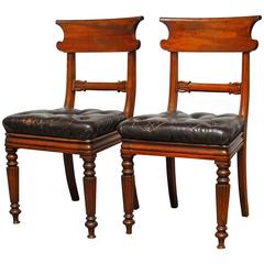 Antique William IV Leather Dining Chairs