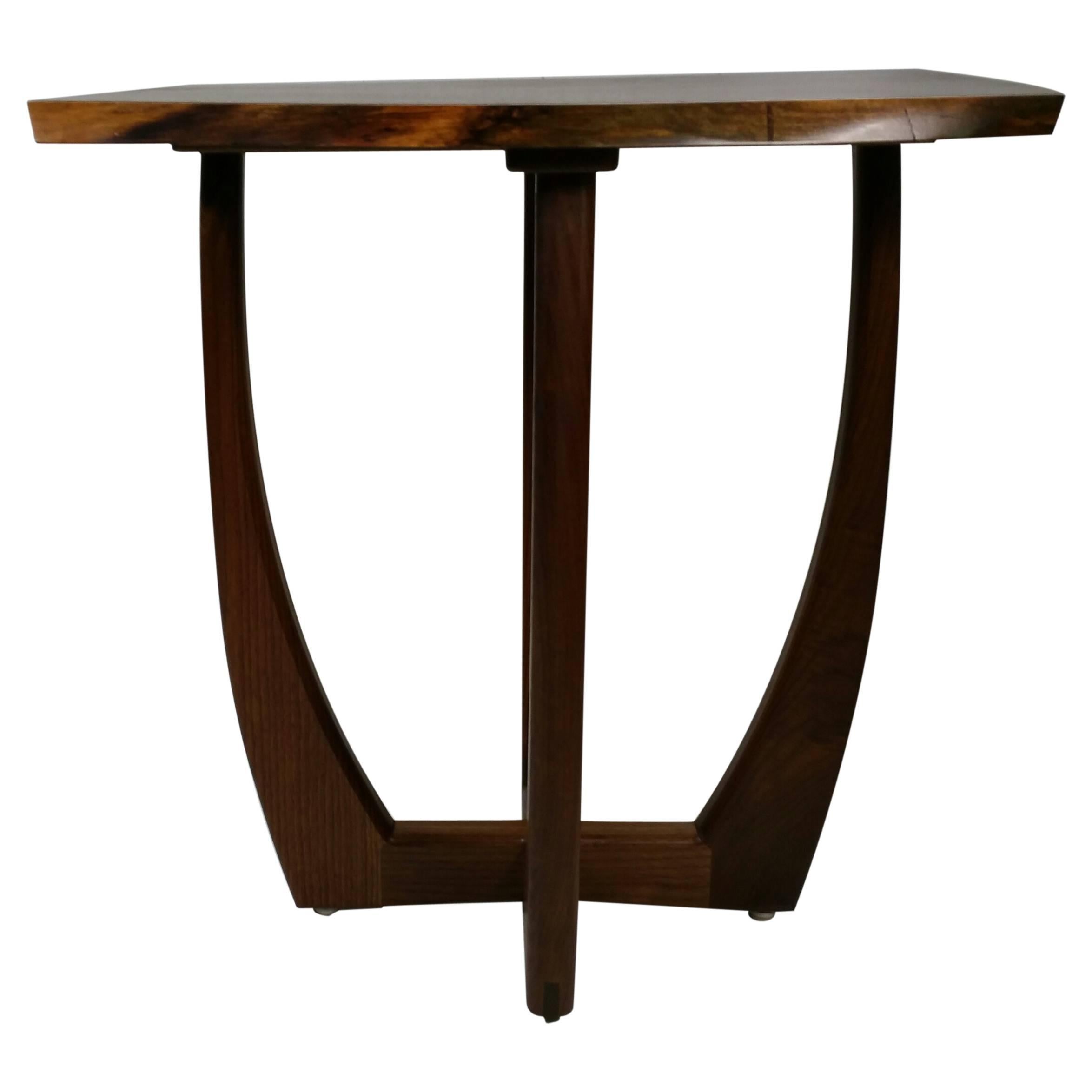 Modernist Free-Edge Table, Figured Walnut, Griff Logan