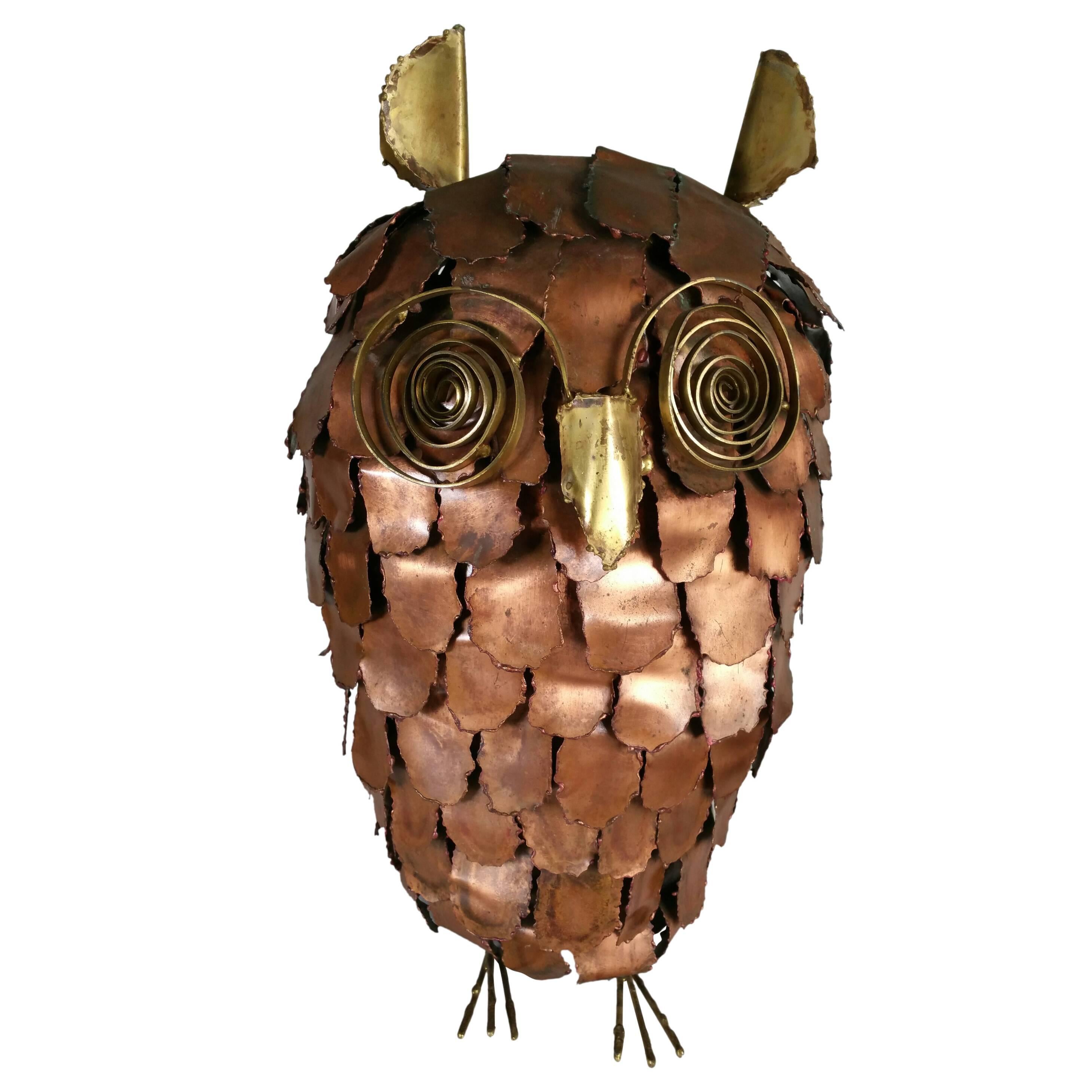 Monumental Brutalist Owl, Mid-Century Modern, Italy For Sale