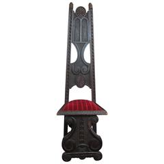 Mediterranean Carved Wood Chair