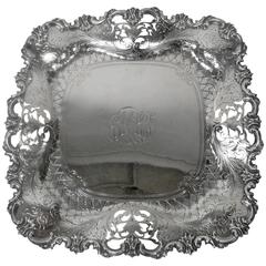 Square Sterling Silver Tray by Frank W. Smith