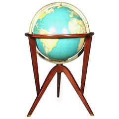 Vintage Edward Wormley Terrestrial Lighted Globe, 1950s, USA