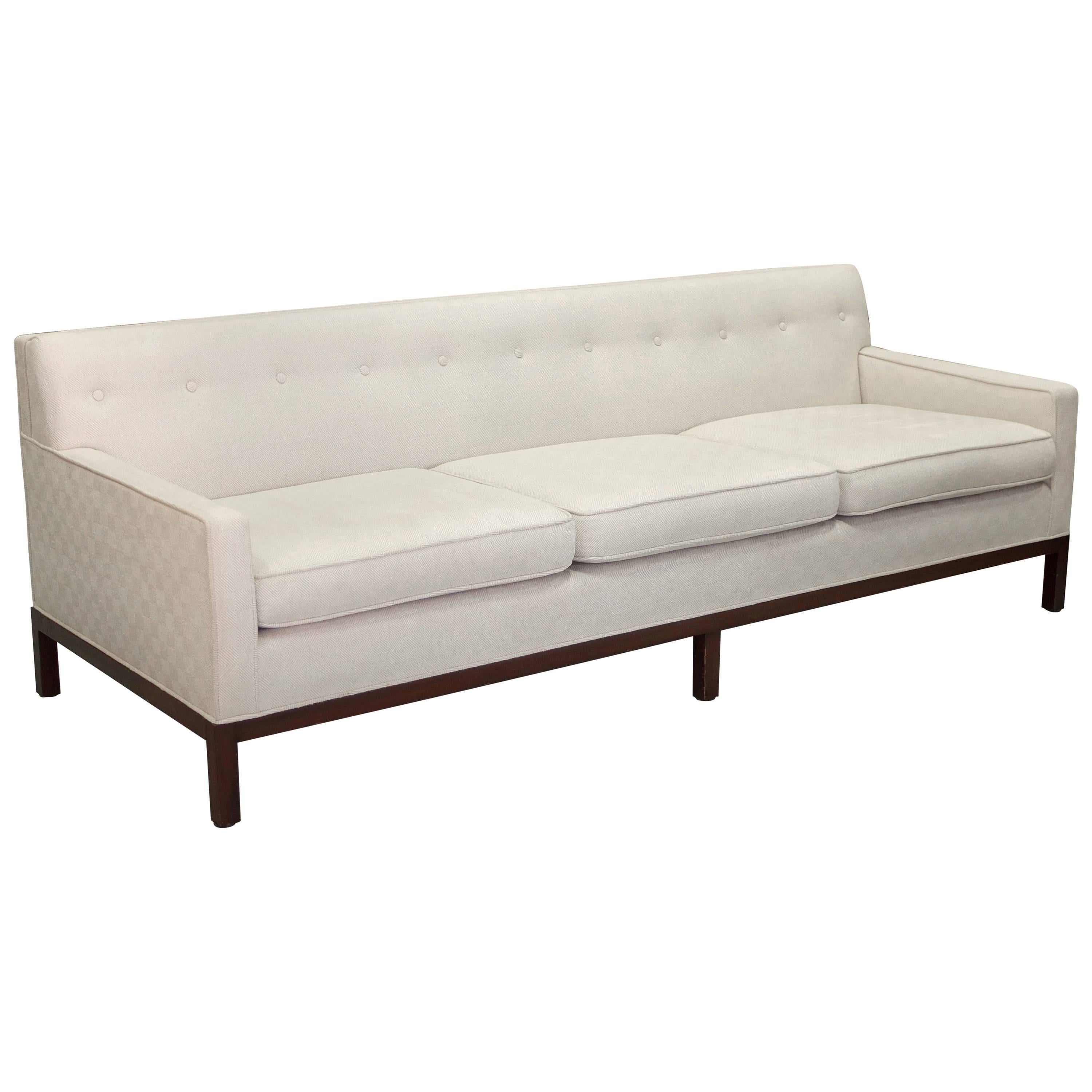 Harvey Probber sofa in Jack Lenor Larsen at 1stDibs