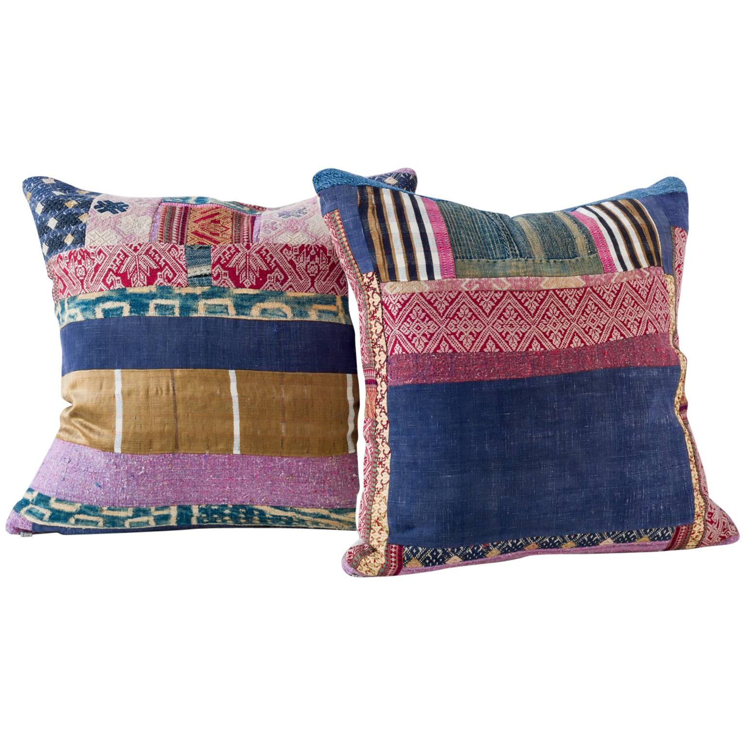 Multi-Continent Textile Pillows  For Sale