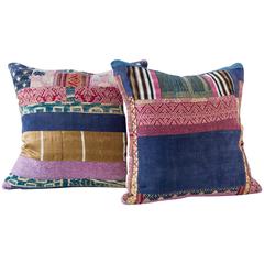Vintage Multi-Continent Textile Pillows 
