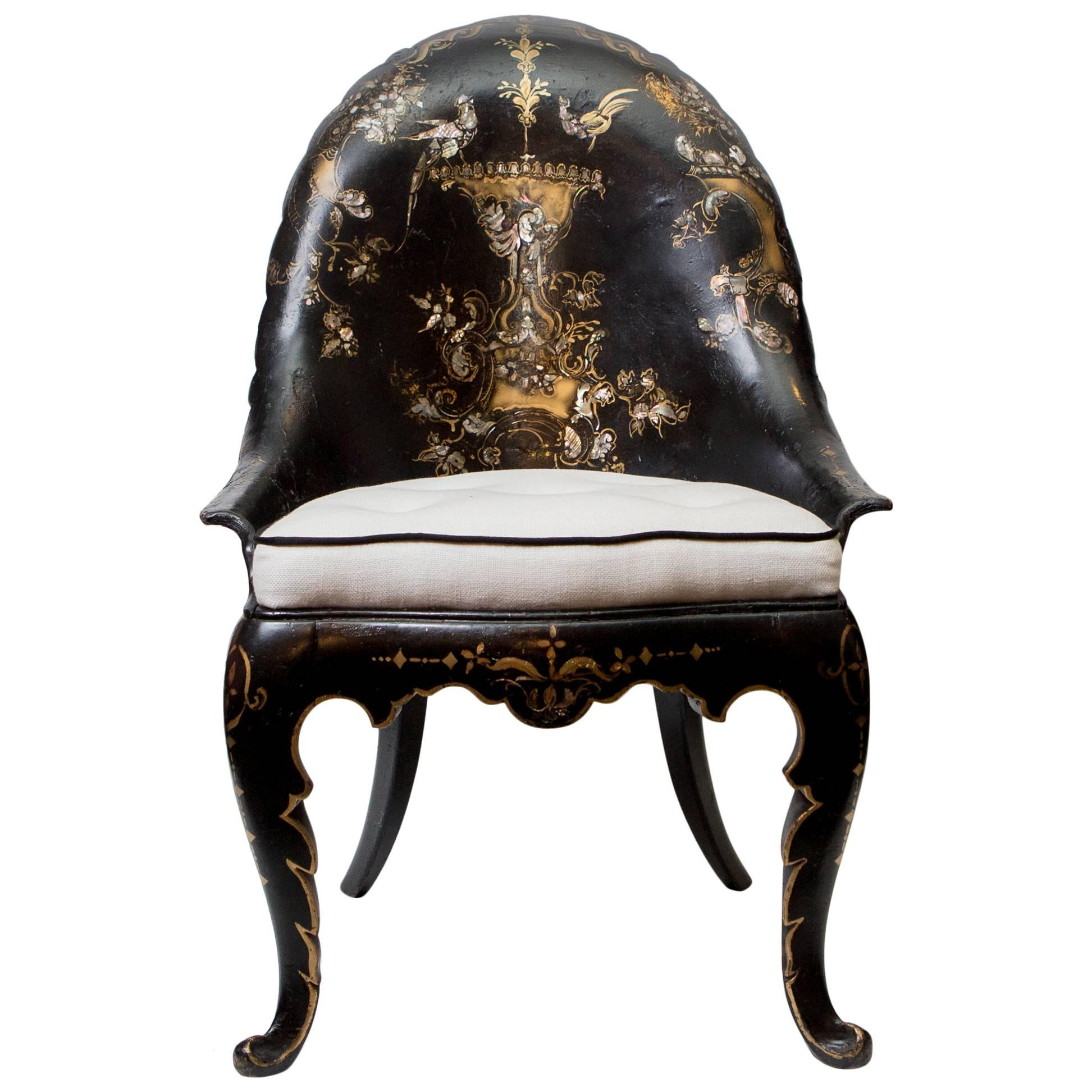 19th Century Papier Mâché Chair at 1stDibs