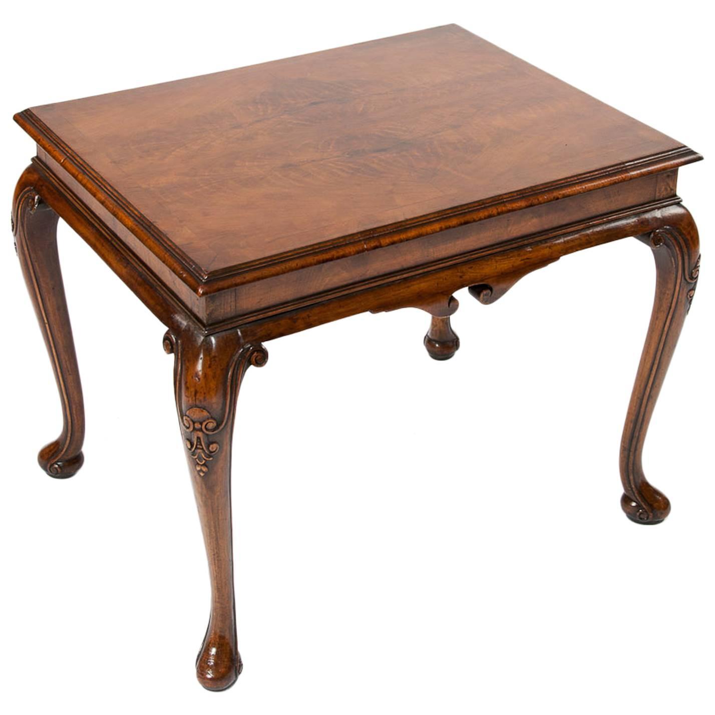 Antique Walnut Coffee Table on Cabriole Legs at 1stdibs