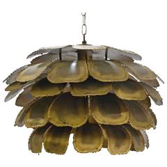 Very Rare "Artichoke" Brutalist Lamp by Svend Aage for Holm Sorensen