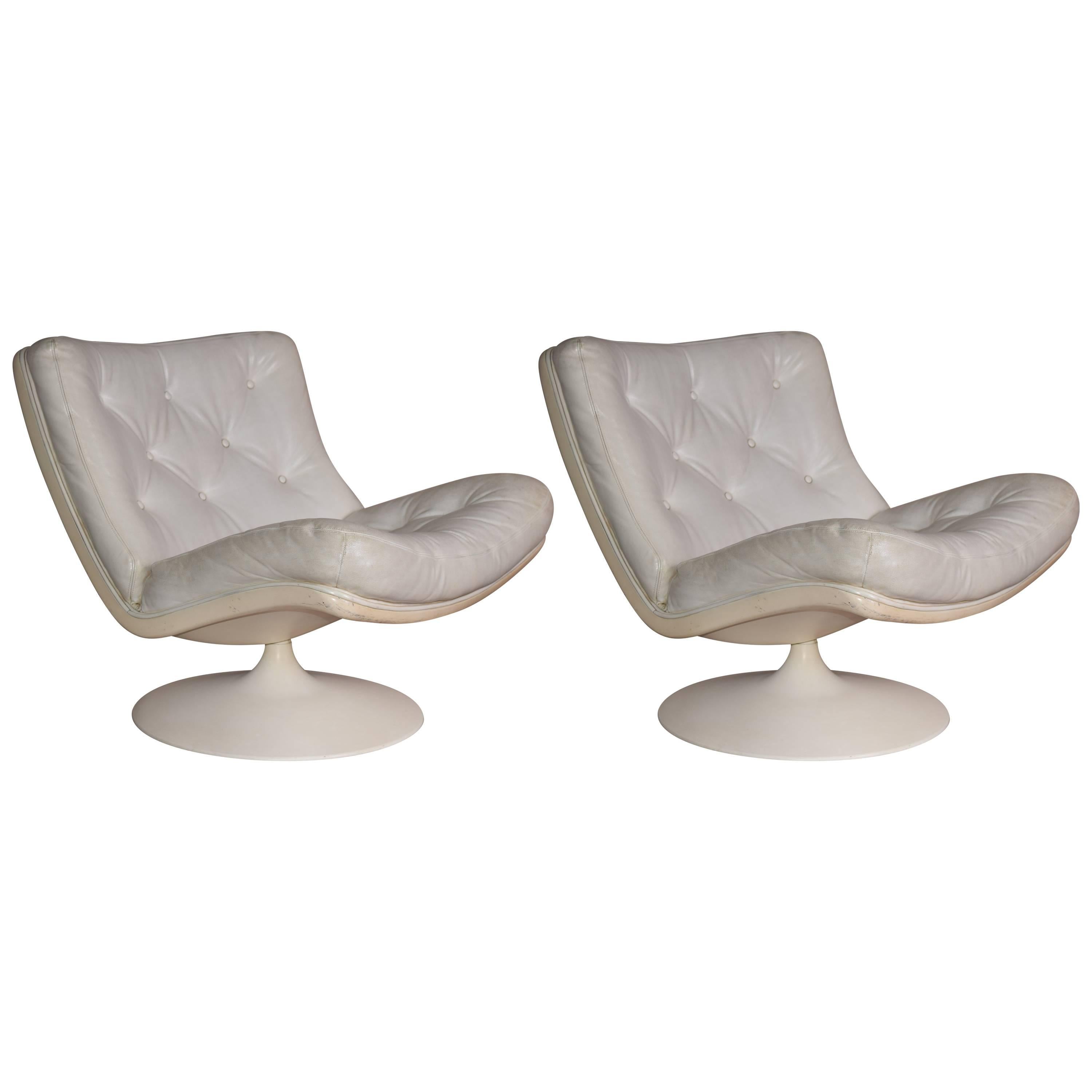 Signed Artifort Swivel Chairs by Geoffrey Harcourt