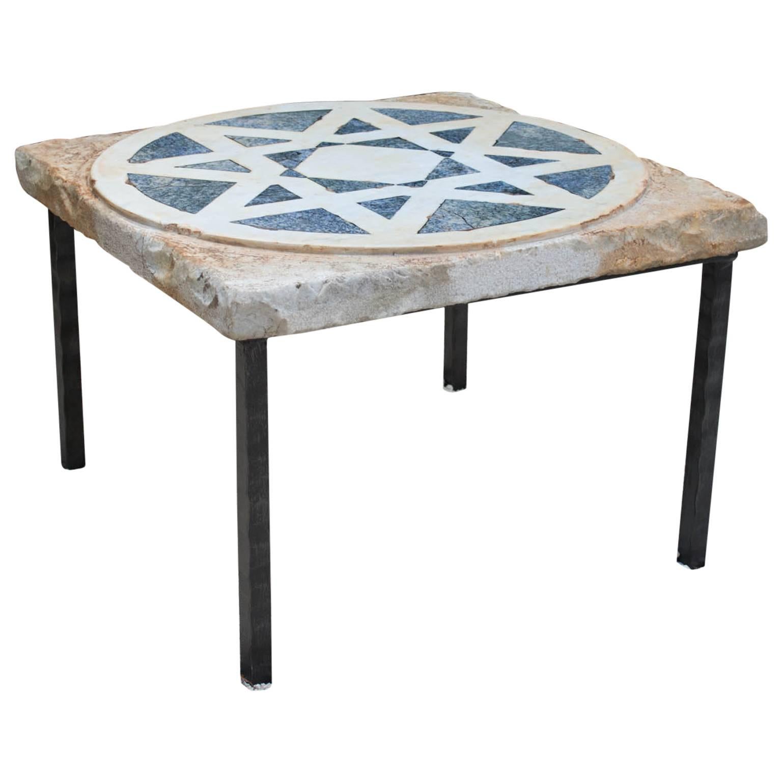 19th Century Istrian Mosaic Marble Side Table