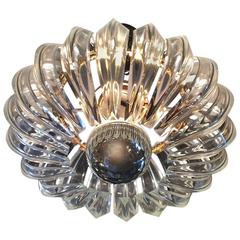 Ribbed Lucite Chandelier