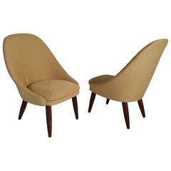 Pair of Danish Slipper Chairs by Ejvind Johansson