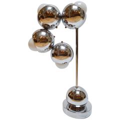 Mid-Century Modern Chrome Eyeball Four-Light Table Lamp