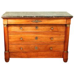 Provincial French Empire Marble-Topped Commode