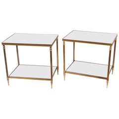 Pair of French Brass Side Tables