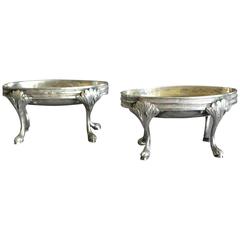 Pair of Austrian Silver Oval Salts 6