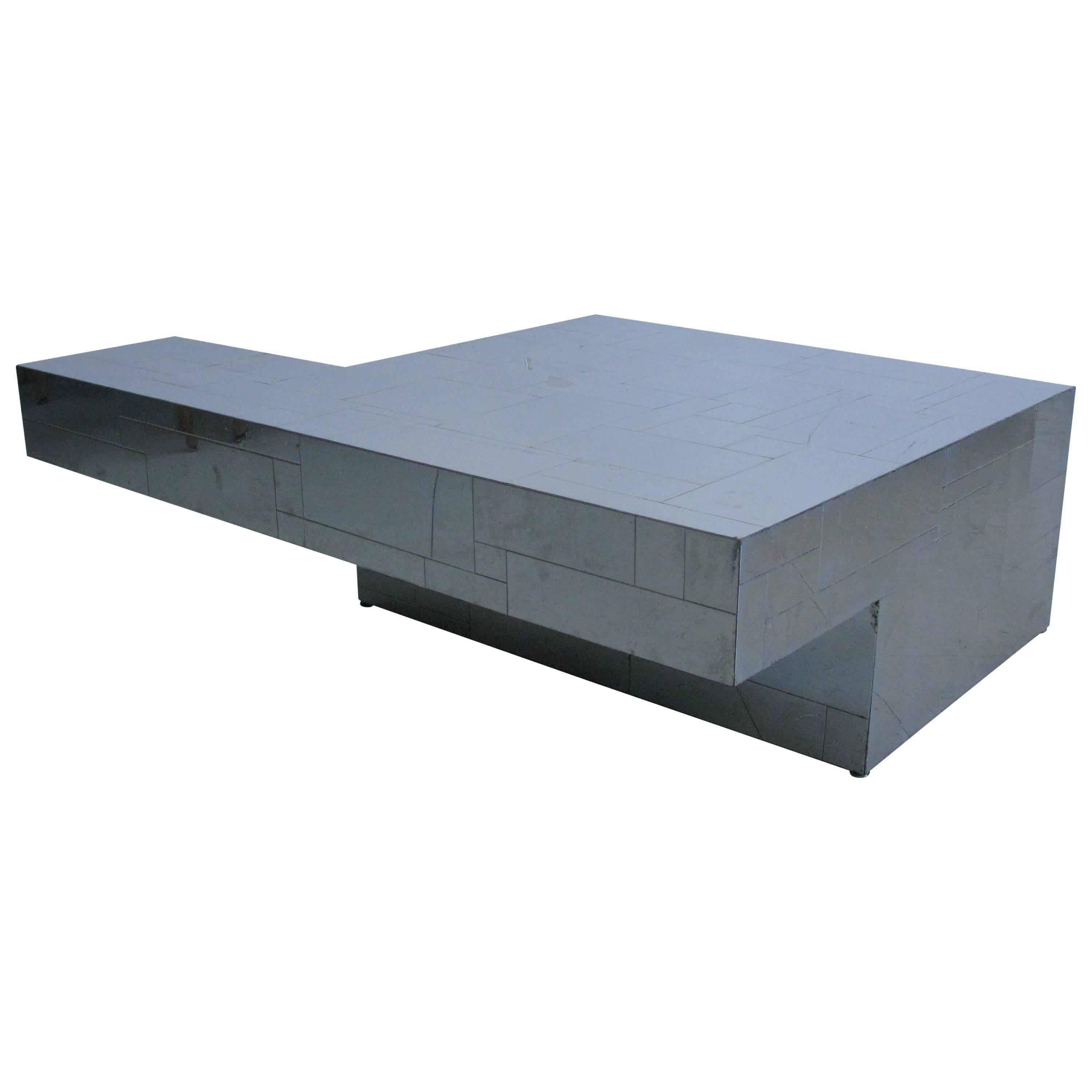 1970s Cantilever Cityscape Coffee Table by Paul Evans