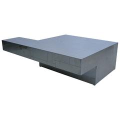 1970s Cantilever Cityscape Coffee Table by Paul Evans