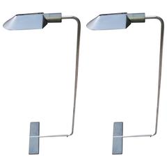 Pair of Cedric Hartman Grey Patina Adjustable Floor Lamps 3