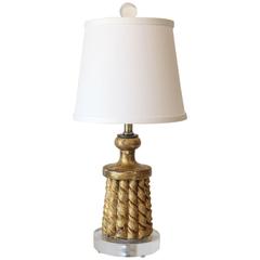 Pair of Giltwood Tassel Lamps