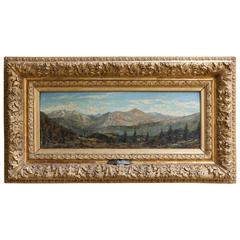 Signed Original 19th Century Landscape Oil Painting in Museum Frame by S. Toudou