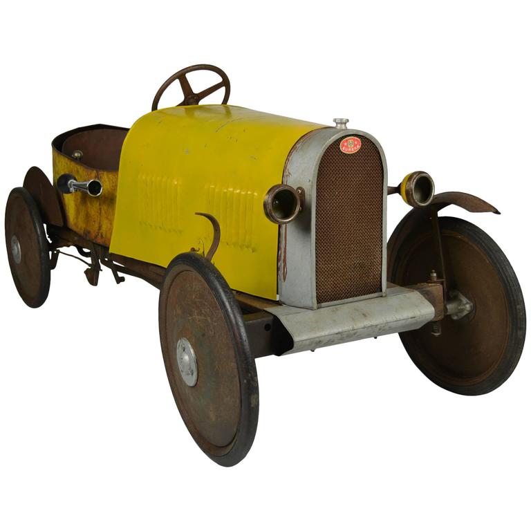 Kolonel vervolgens Stevig 1920s Pedal Car by Euréka, Model Bugatti Sport N° 1/27 For Sale at 1stDibs