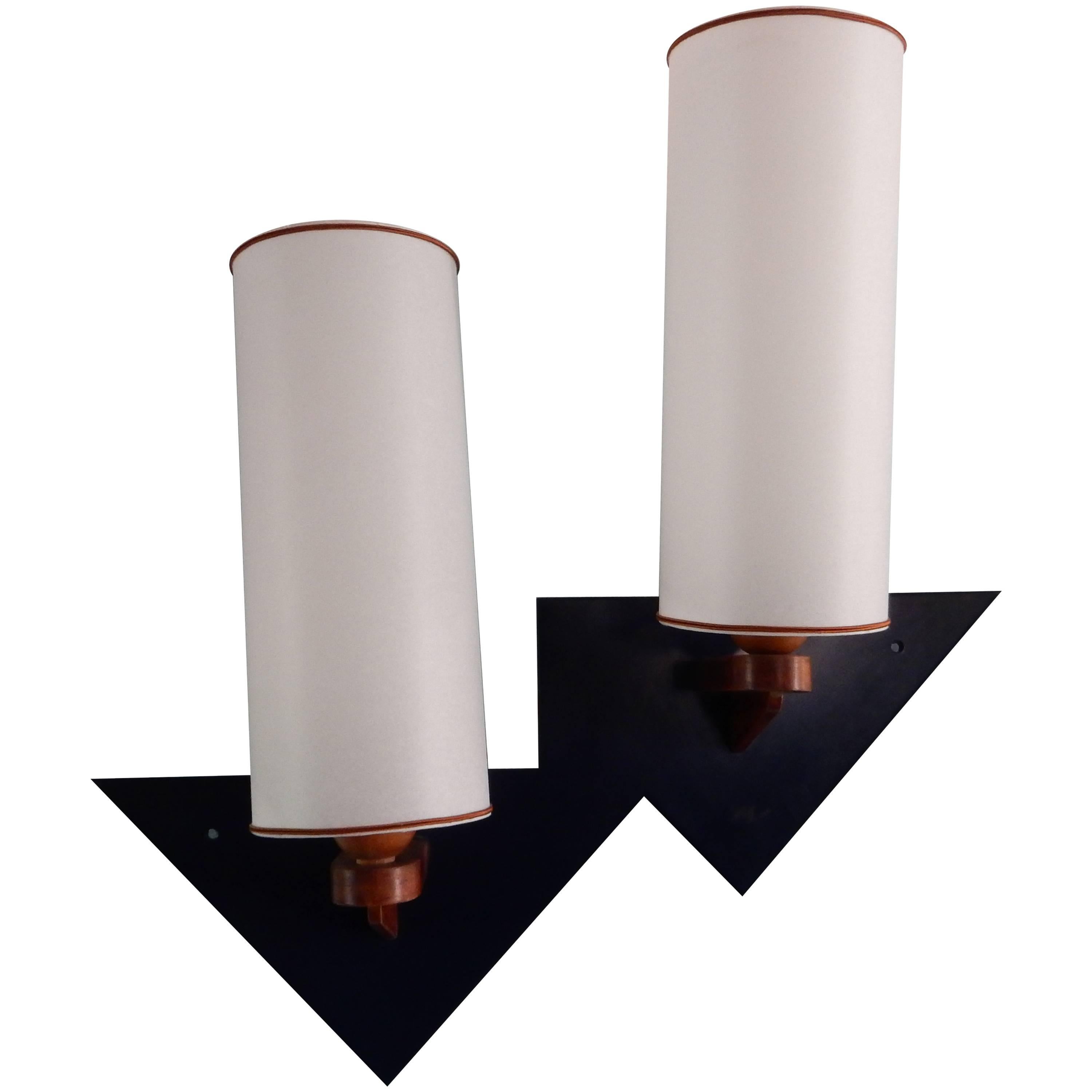 Andre Sornay Lacquered Sconce For Sale