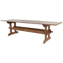 19th Century Swedish Long Trestle Table