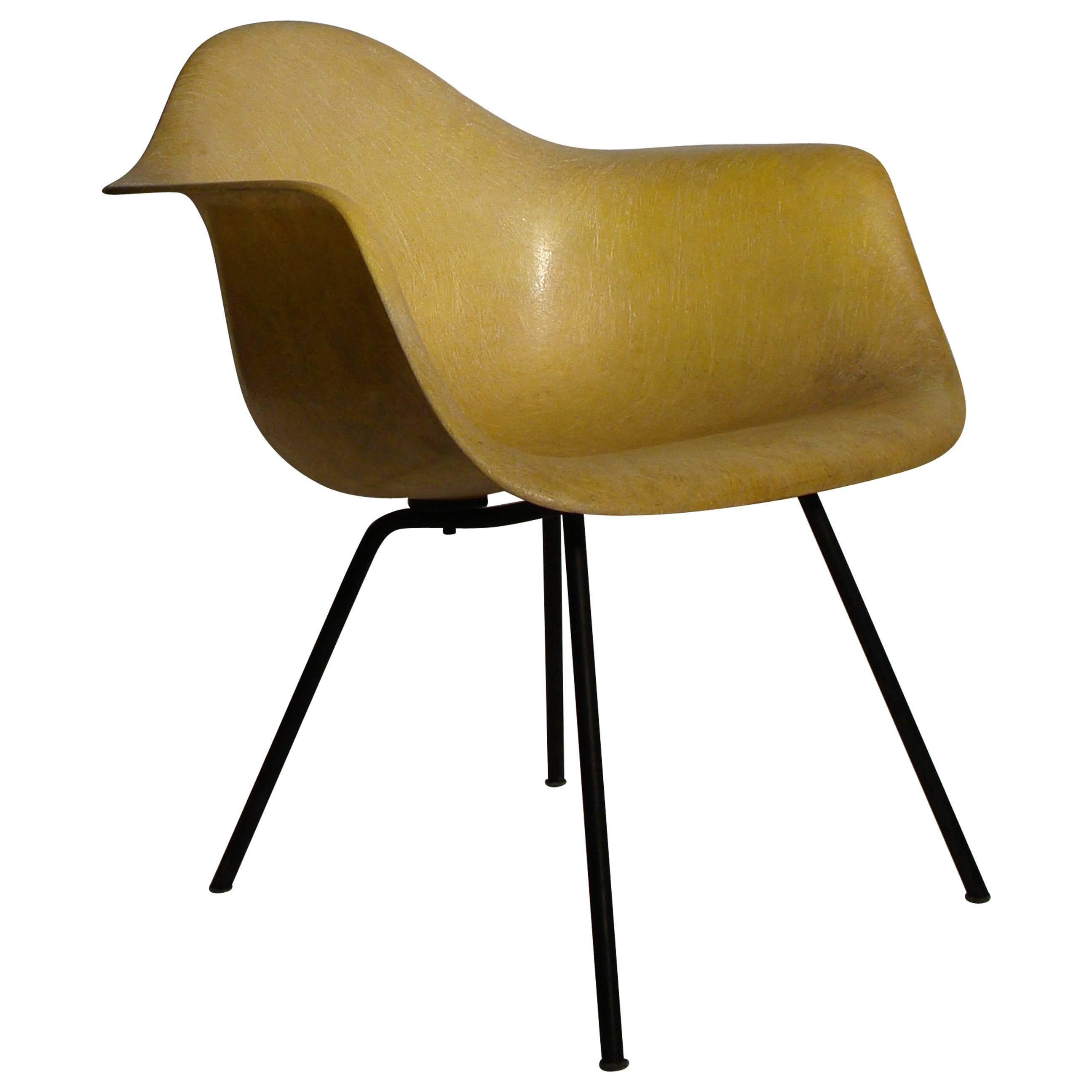 Early Zenith Rope Edge Lax Eames "X" Base Chair For Sale