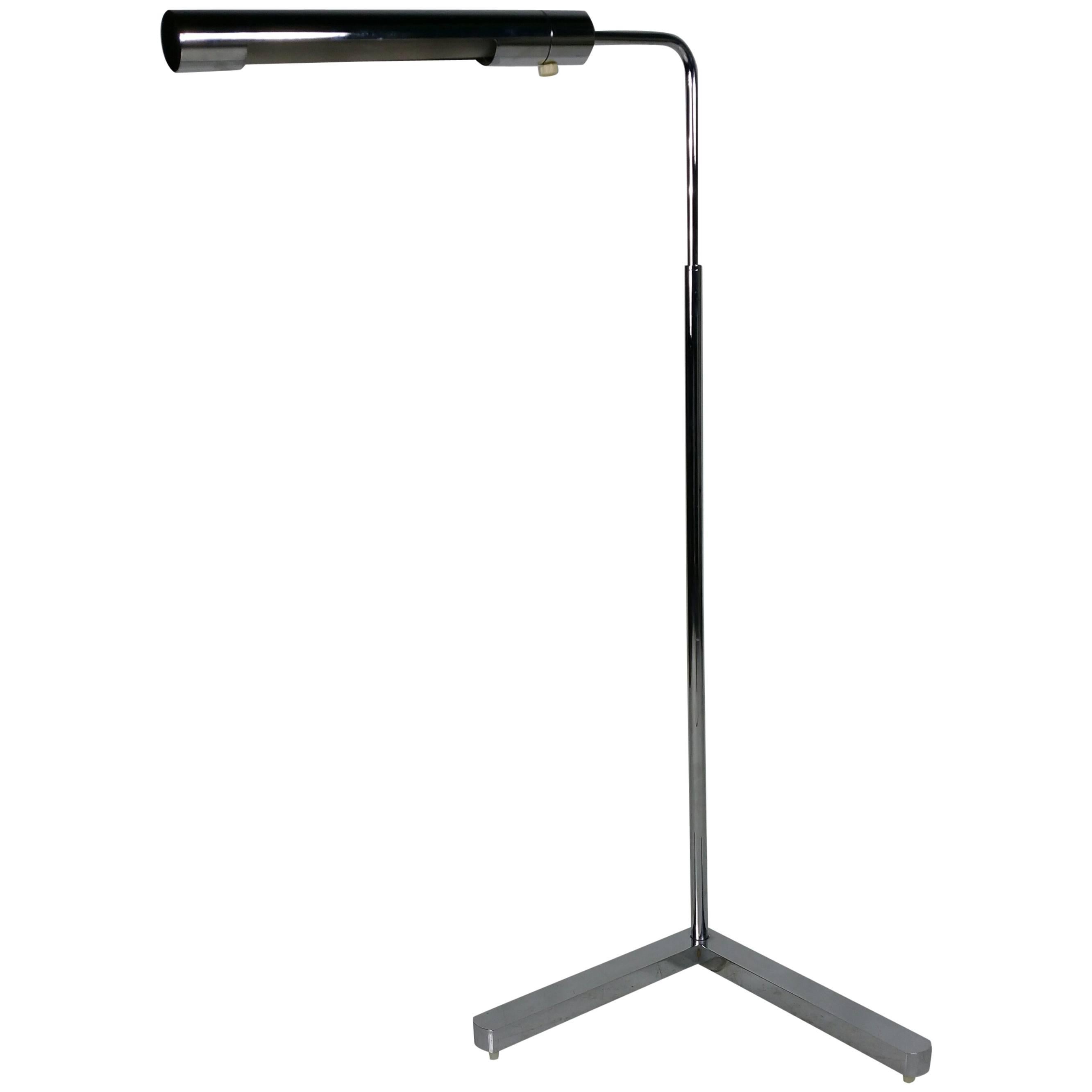 Long Cylinder Form Shade Floor Reading Lamp by Casella