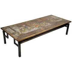 Large Signed Philip and Kelvin LaVerne Bronze Table