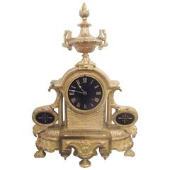 French Gilt Bronze and Black Slate Striking Clock